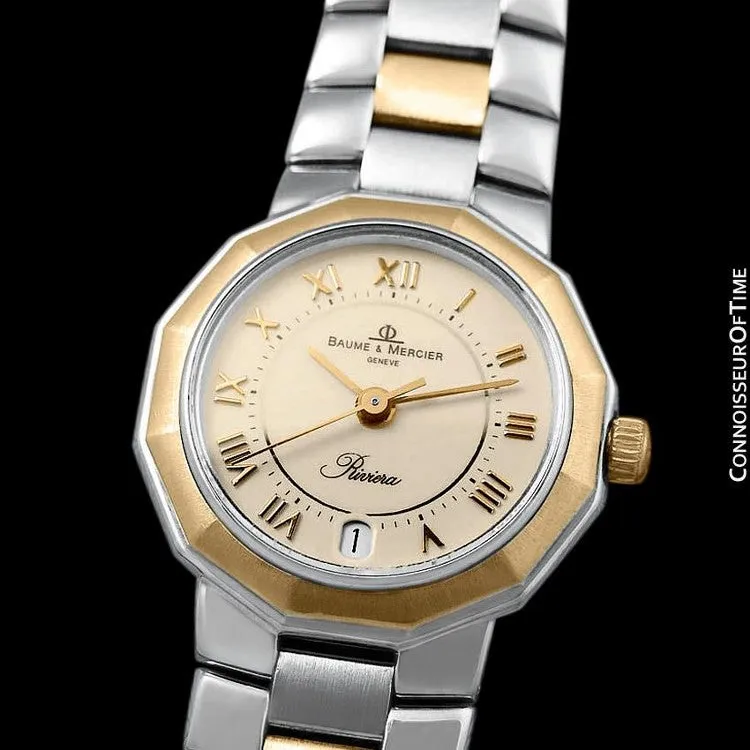 Baume & Mercier Ladies Riviera Two-Tone Watch - Stainless Steel & 18K Solid Gold