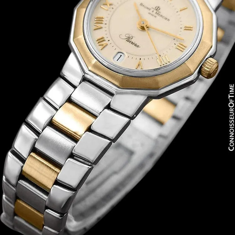 Baume & Mercier Ladies Riviera Two-Tone Watch - Stainless Steel & 18K Solid Gold