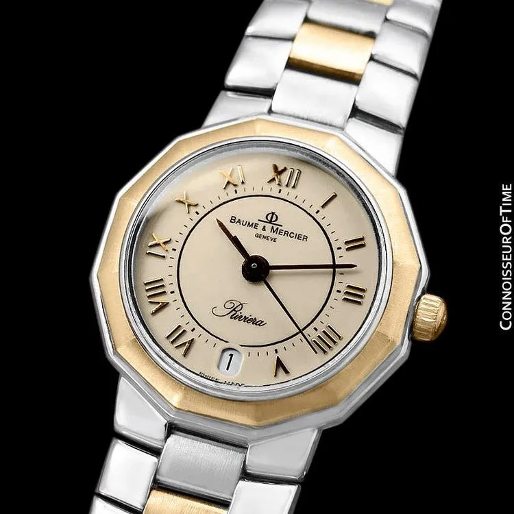 Baume & Mercier Ladies Riviera Two-Tone Watch - Stainless Steel & 18K Solid Gold