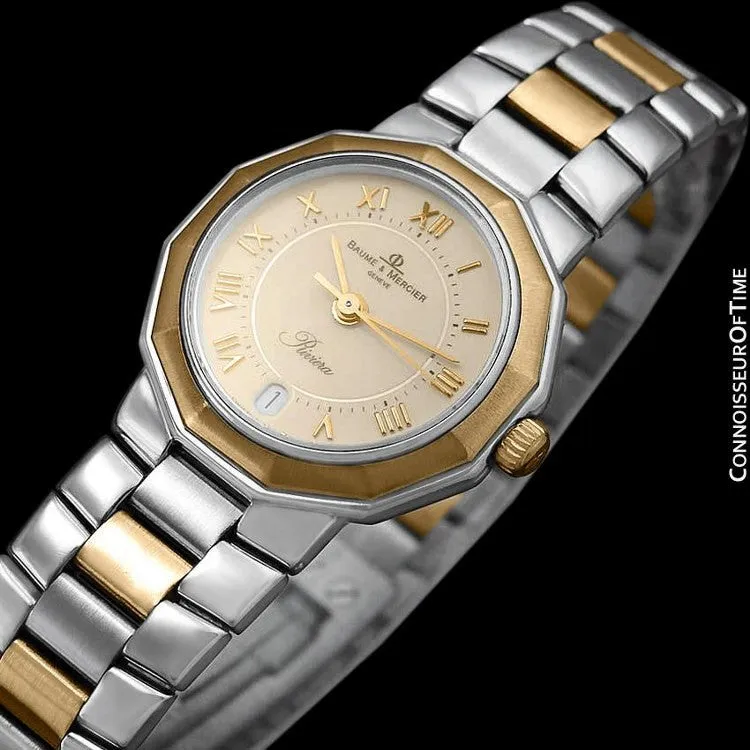 Baume & Mercier Ladies Riviera Two-Tone Watch - Stainless Steel & 18K Solid Gold