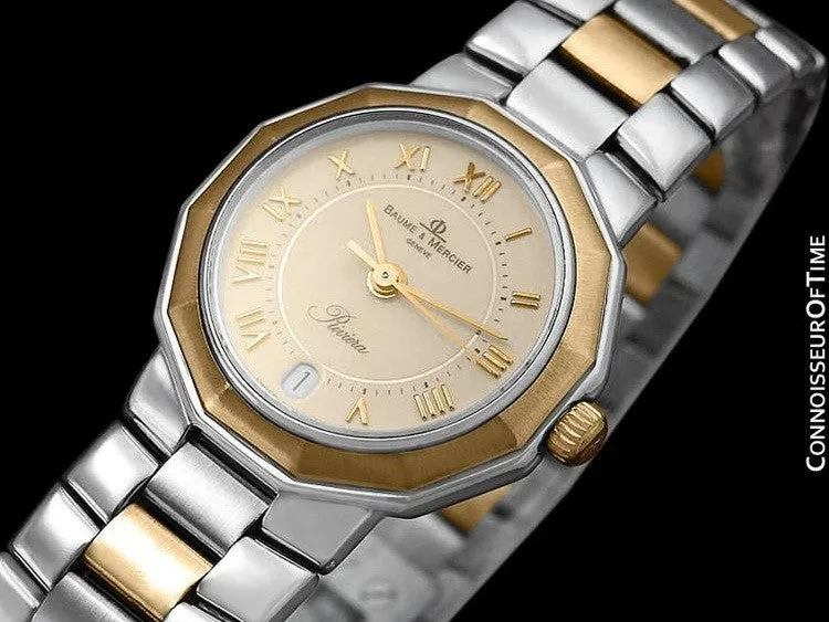 Baume & Mercier Ladies Riviera Two-Tone Watch - Stainless Steel & 18K Solid Gold