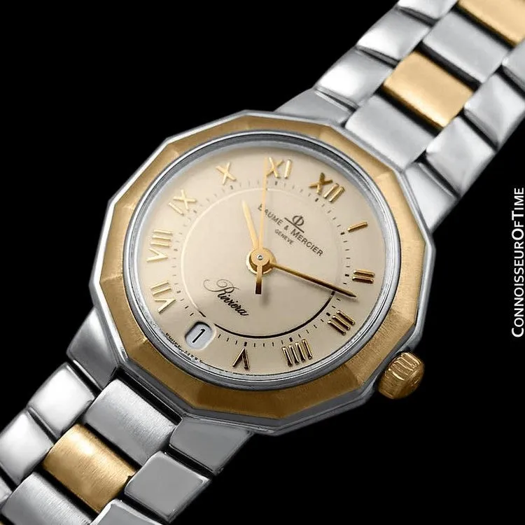 Baume & Mercier Ladies Riviera Two-Tone Watch - Stainless Steel & 18K Solid Gold