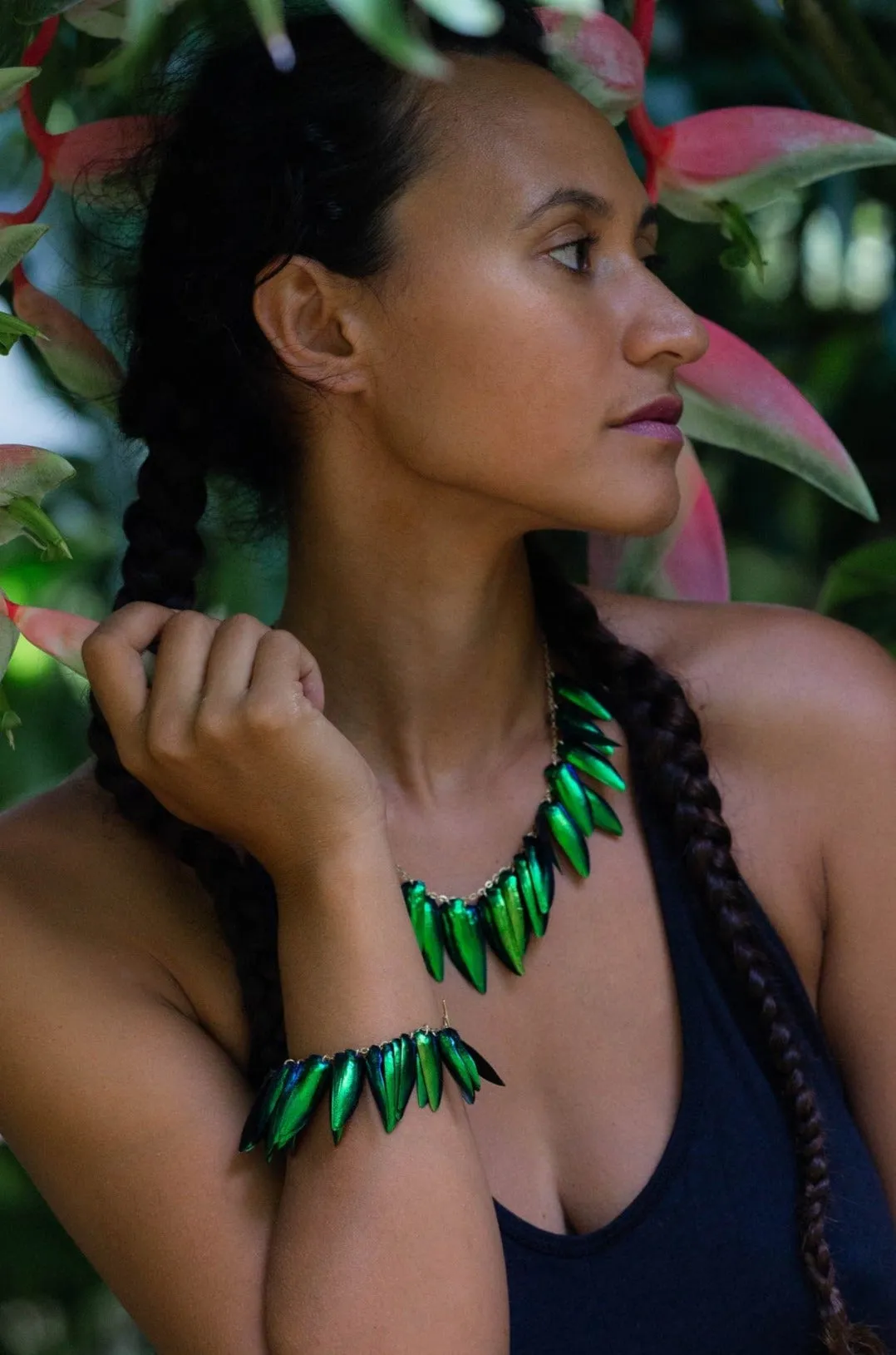 Beetle Wing Necklace