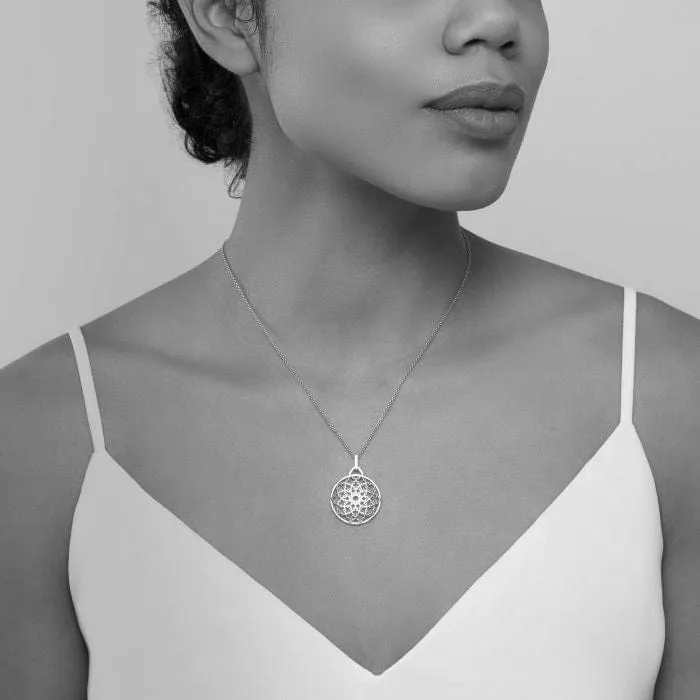Birks Muse Sterling Silver Medallion Pendant