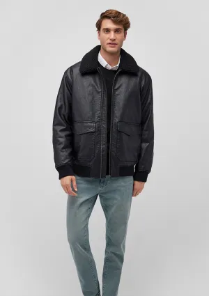 Black Faux Leather Jacket
