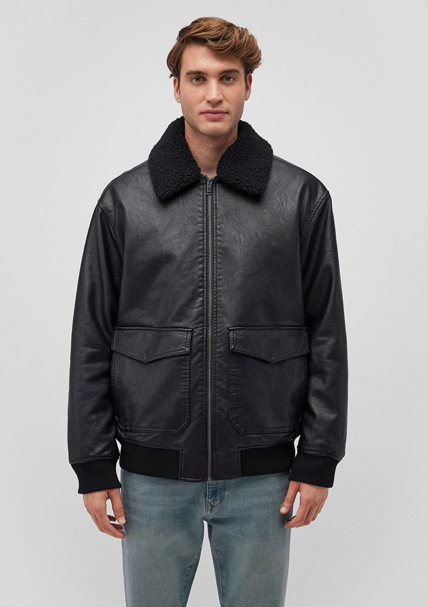 Black Faux Leather Jacket