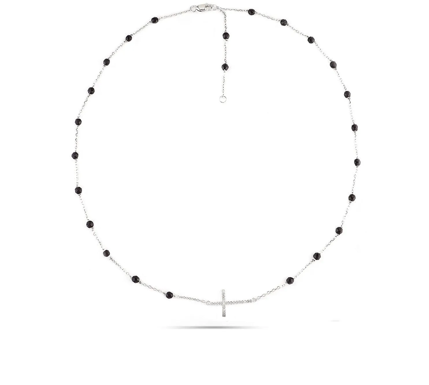 Black Onyx Station Necklace