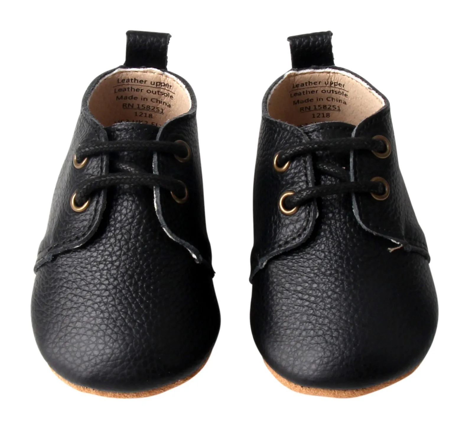 Black - Oxford - US Size 1-4 - Soft Sole