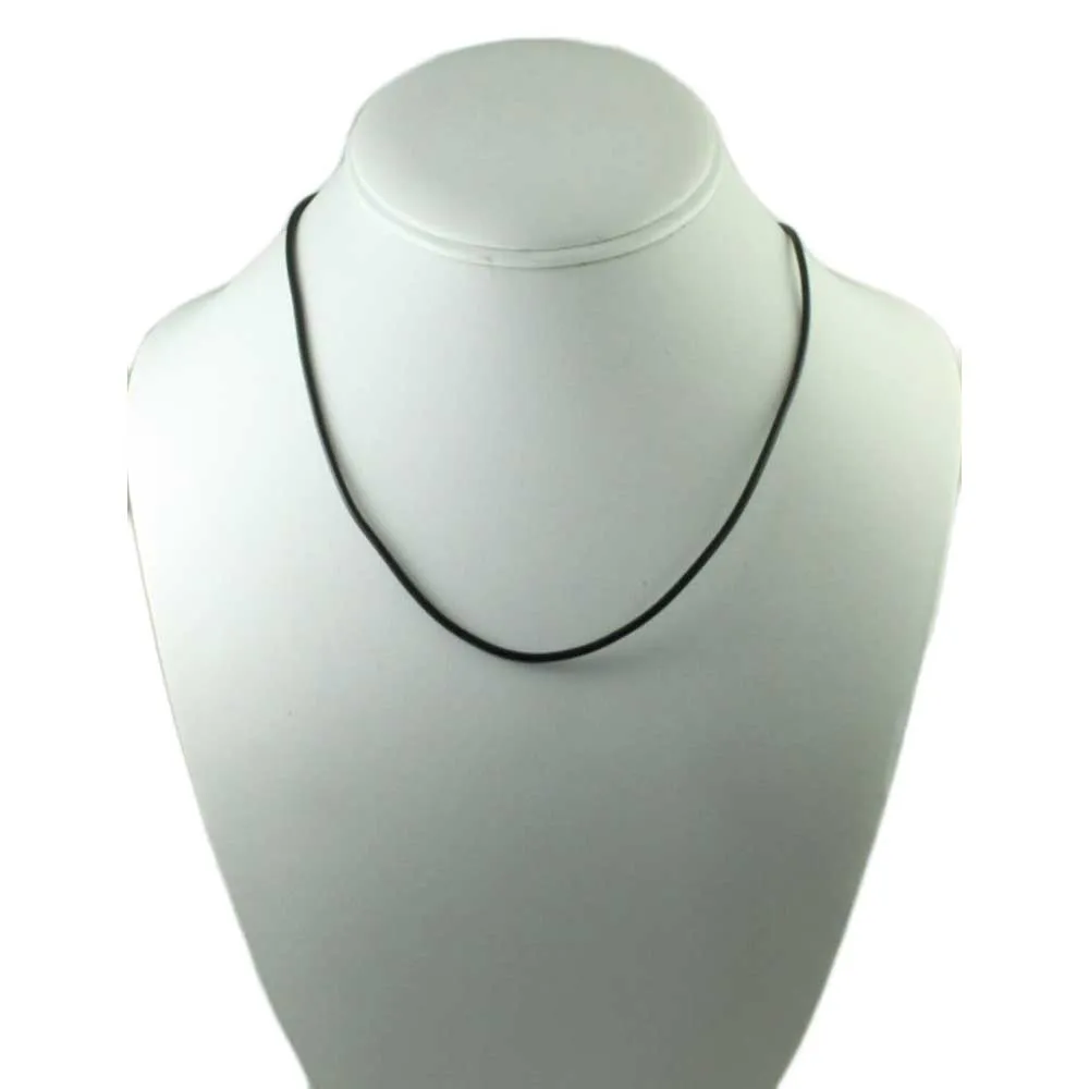 Black Rubber Cord Necklace (Pack of 4) - GP727
