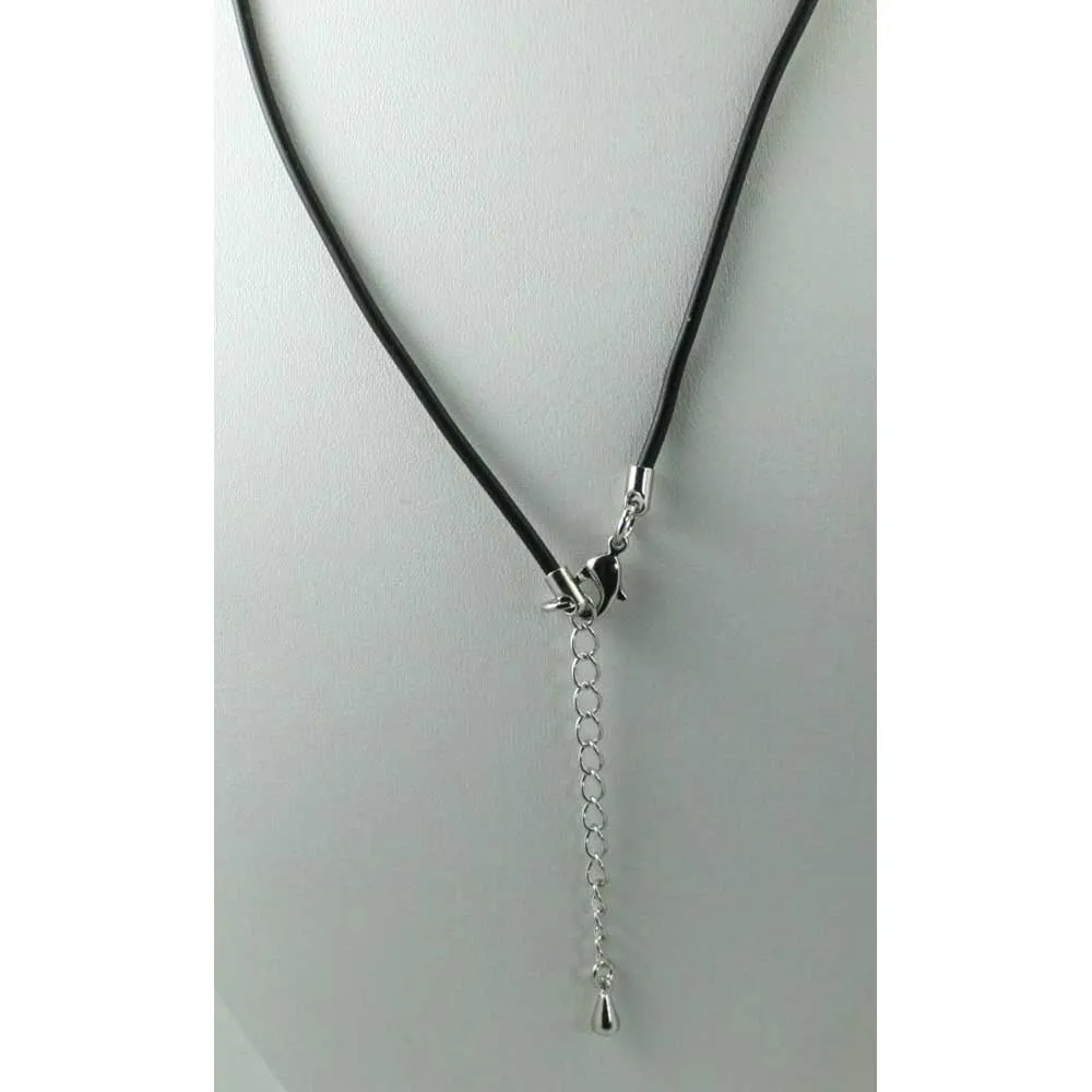 Black Rubber Cord Necklace (Pack of 4) - GP727