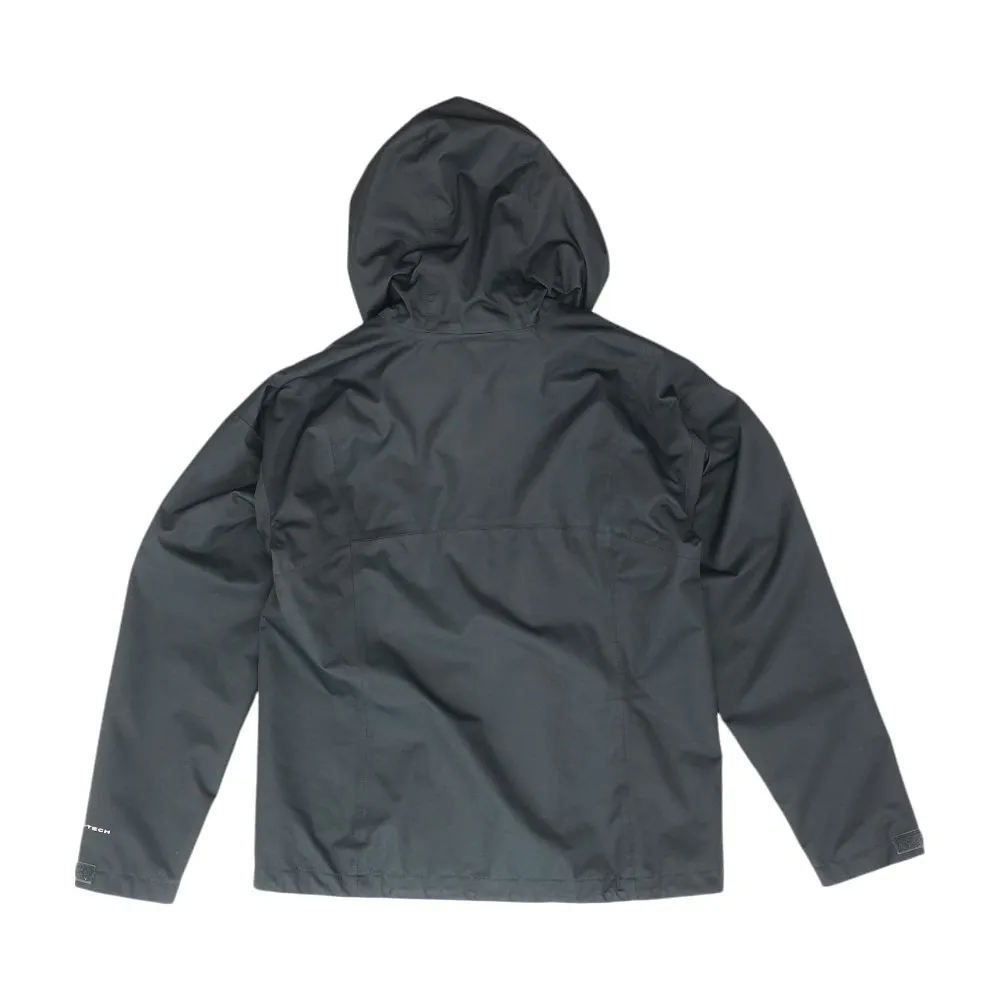 Black Solid Rain Jacket