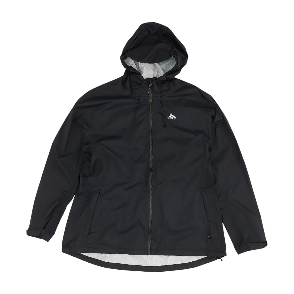 Black Solid Rain Jacket