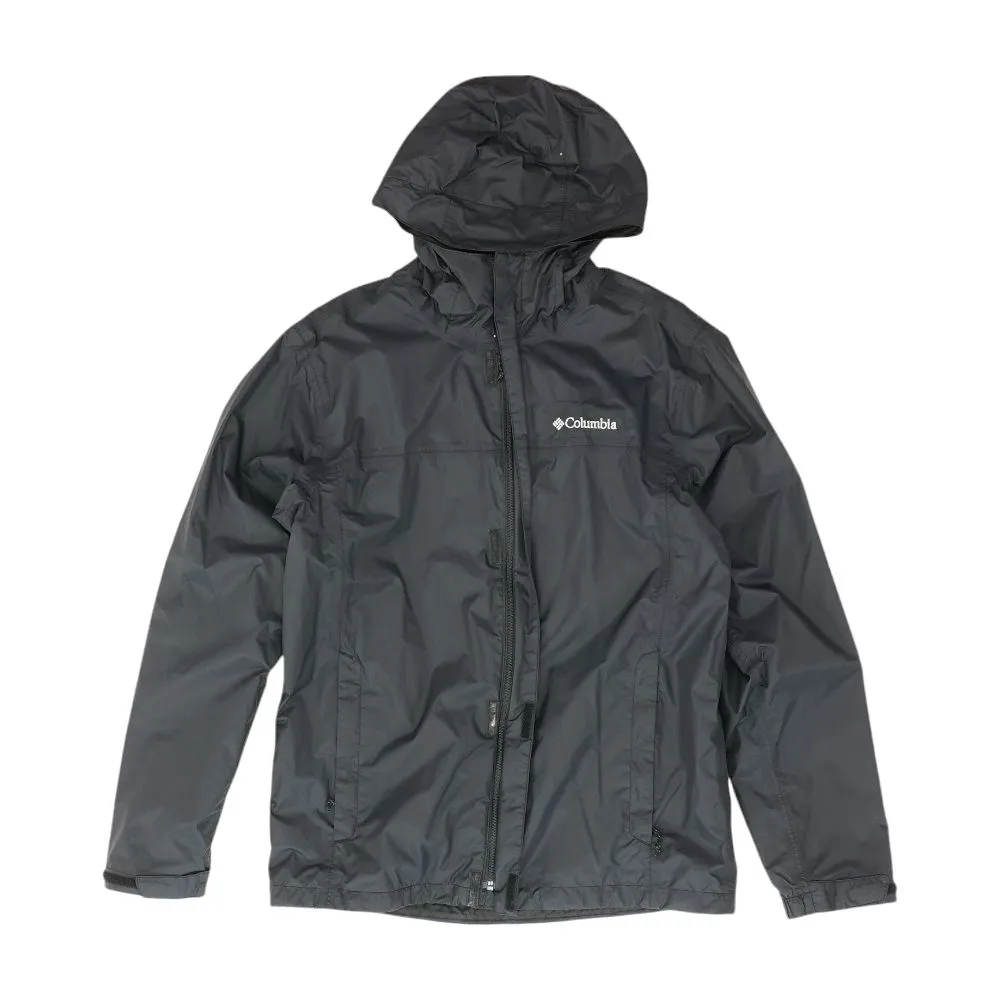 Black Solid Rain Jacket