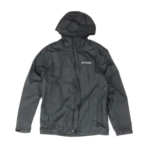 Black Solid Rain Jacket