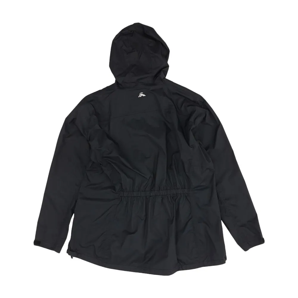 Black Solid Rain Jacket