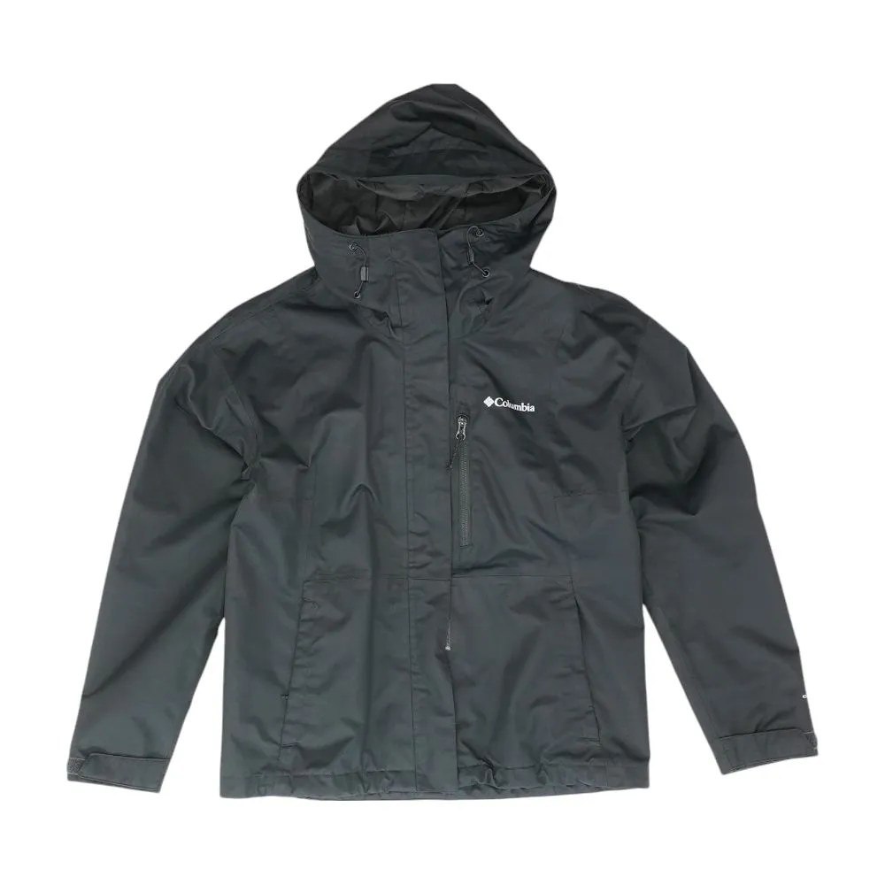 Black Solid Rain Jacket