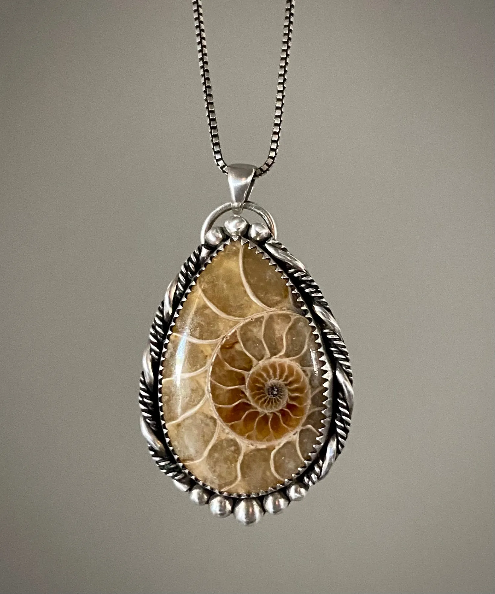 Blonde Ammonite Pendant
