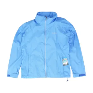 Blue Solid Rain Jacket