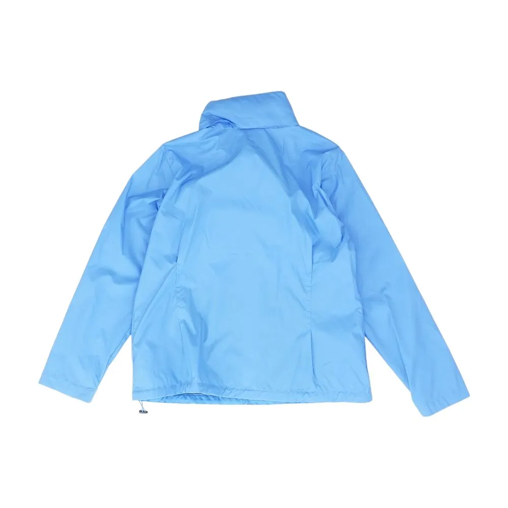 Blue Solid Rain Jacket