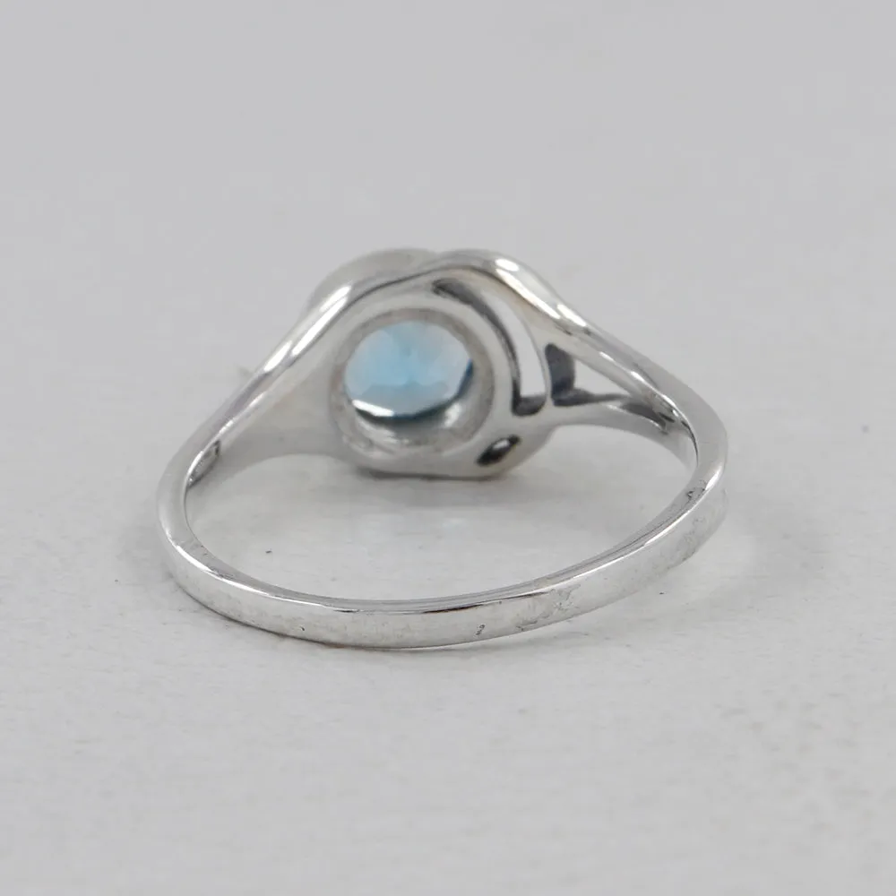 Blue Topaz Silver Ring