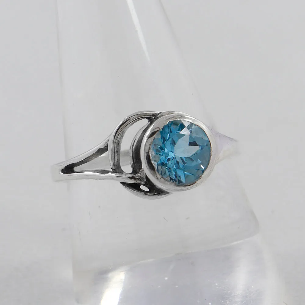 Blue Topaz Silver Ring