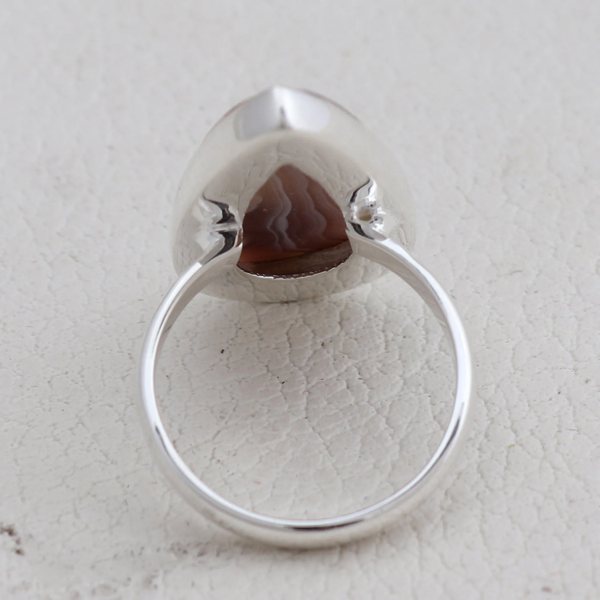 Botswana Agate Silver Ring