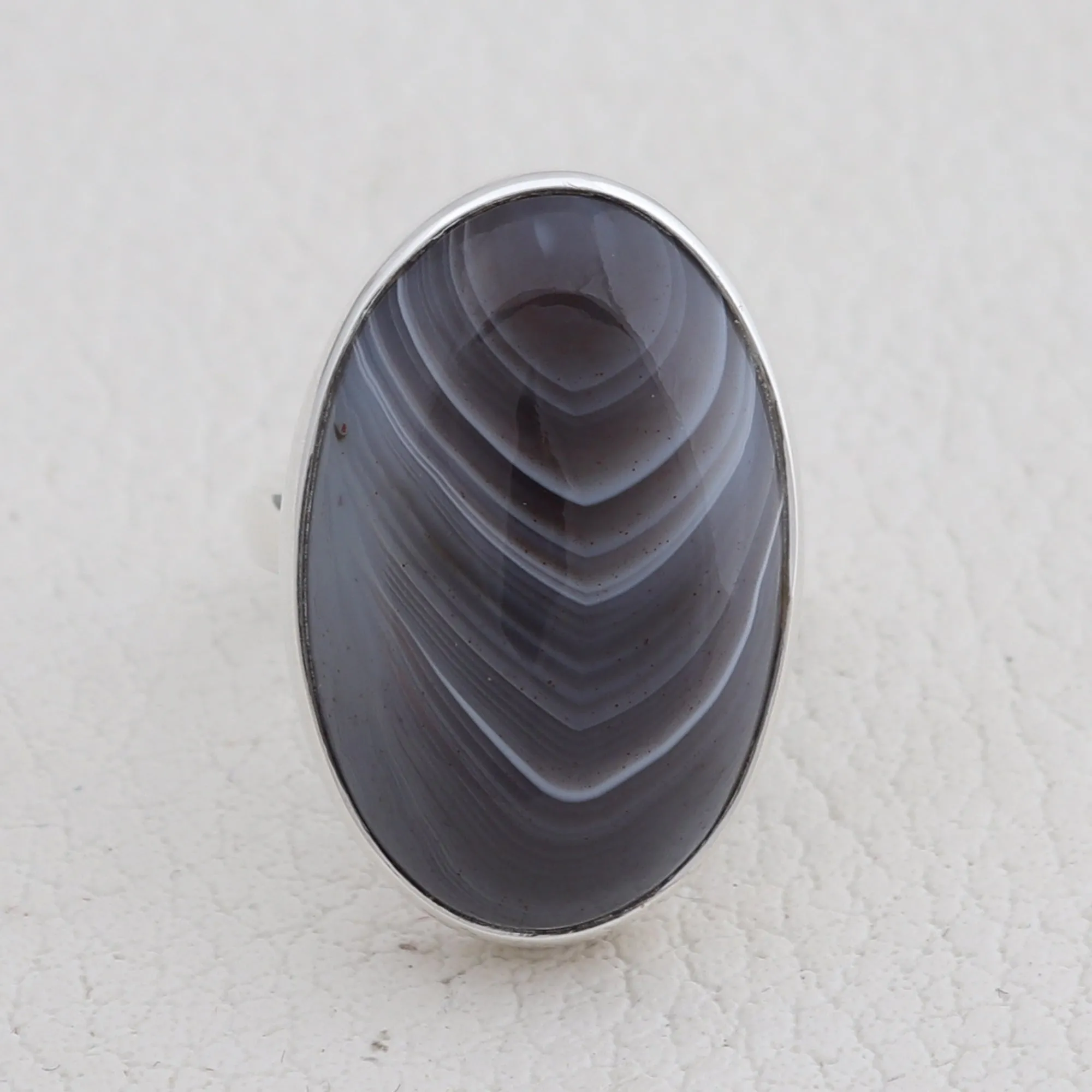 Botswana Agate Silver Ring