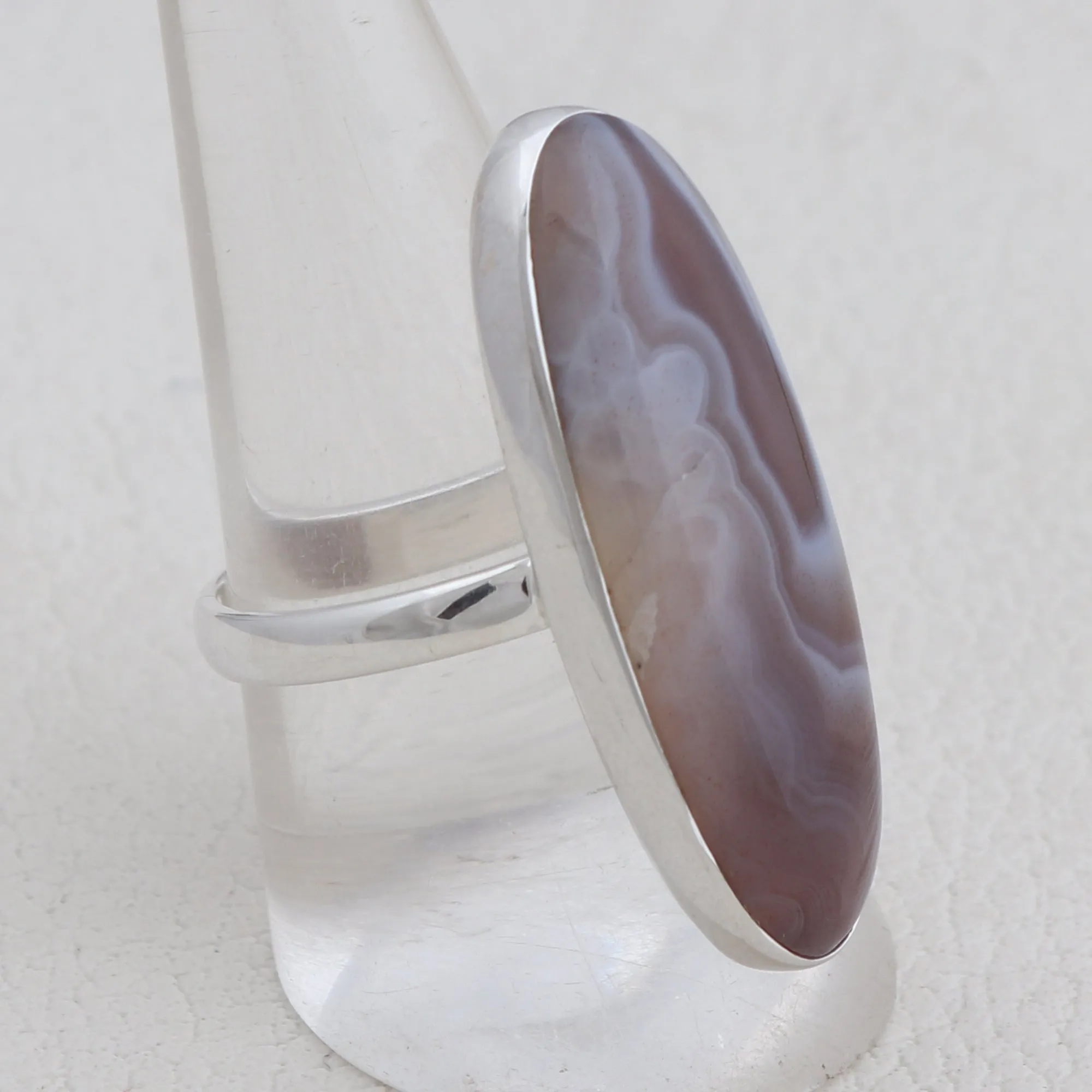 Botswana Agate Silver Ring