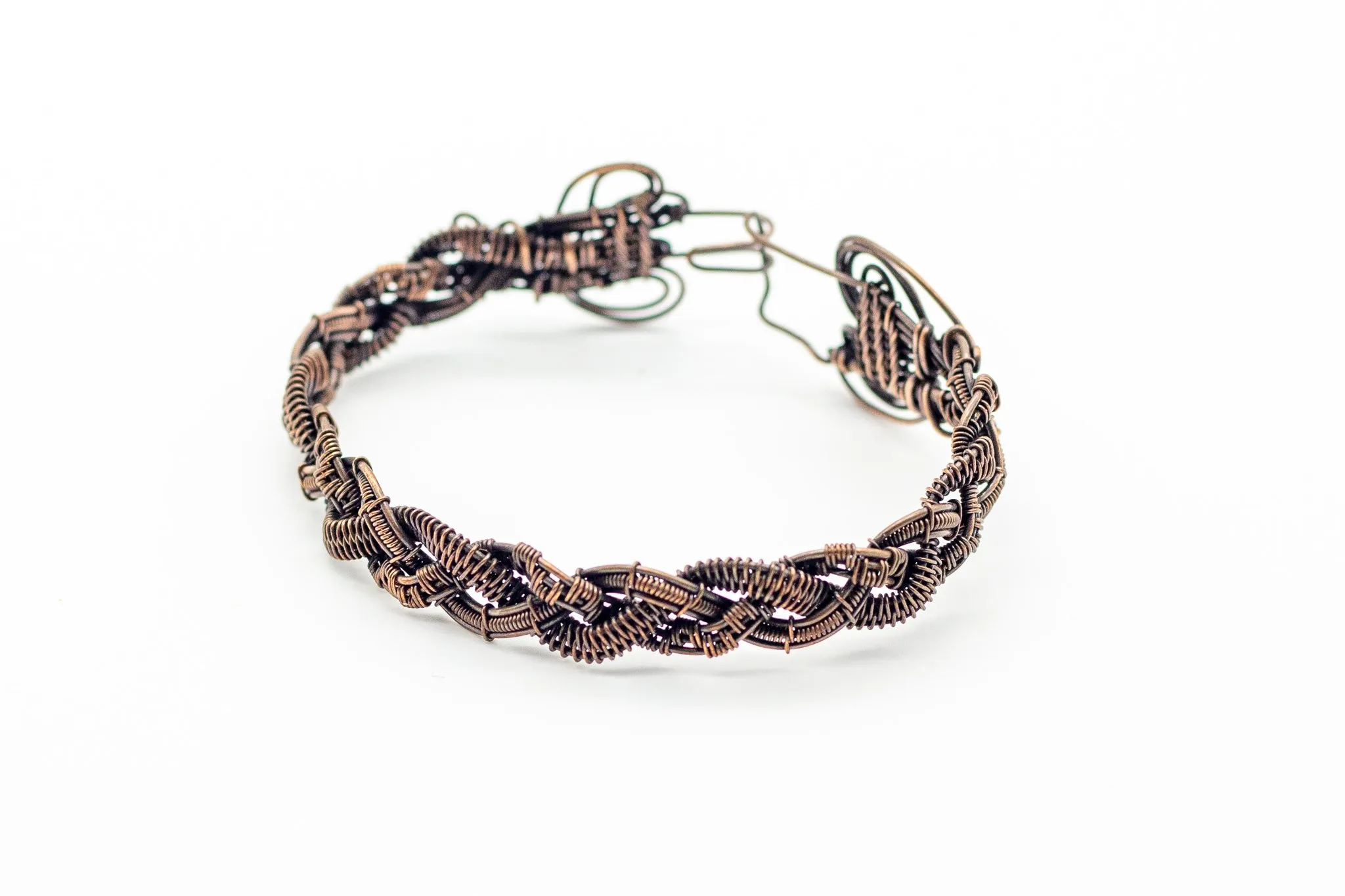 Braided Copper Statement Bracelet