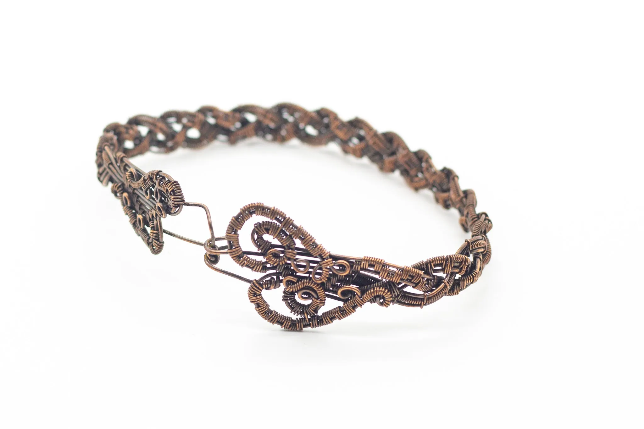 Braided Copper Statement Bracelet