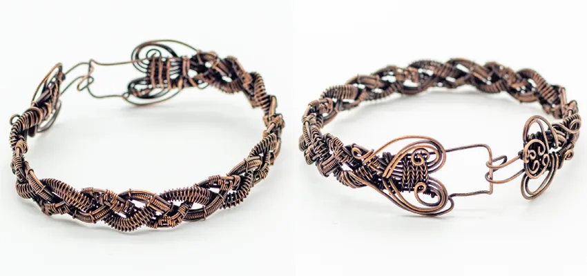 Braided Copper Statement Bracelet