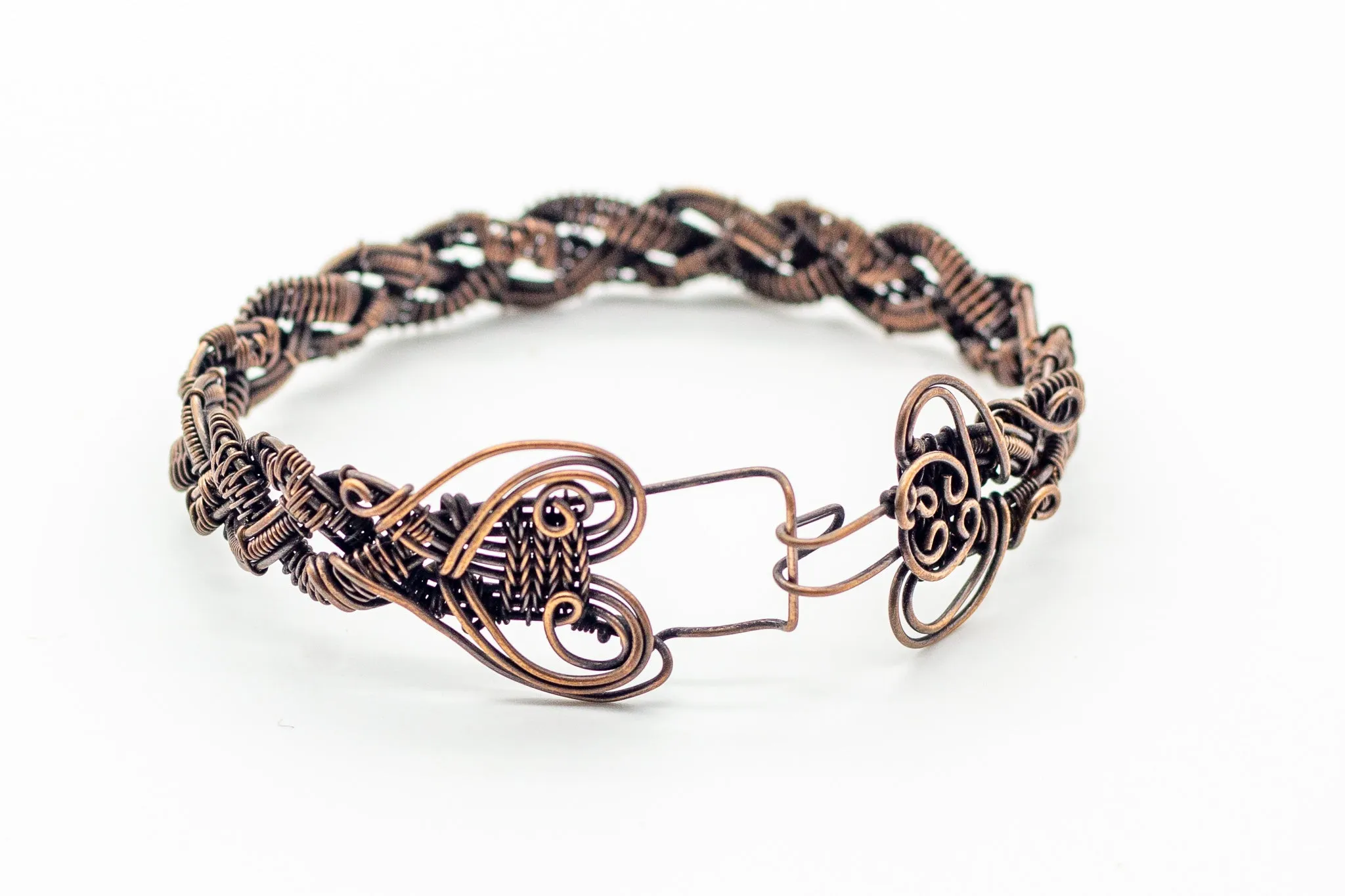 Braided Copper Statement Bracelet