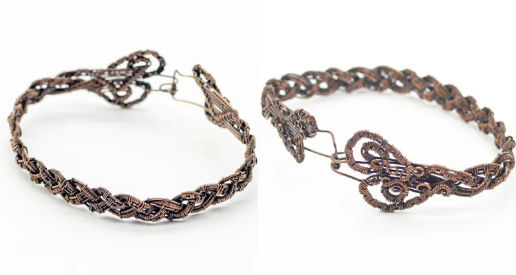 Braided Copper Statement Bracelet