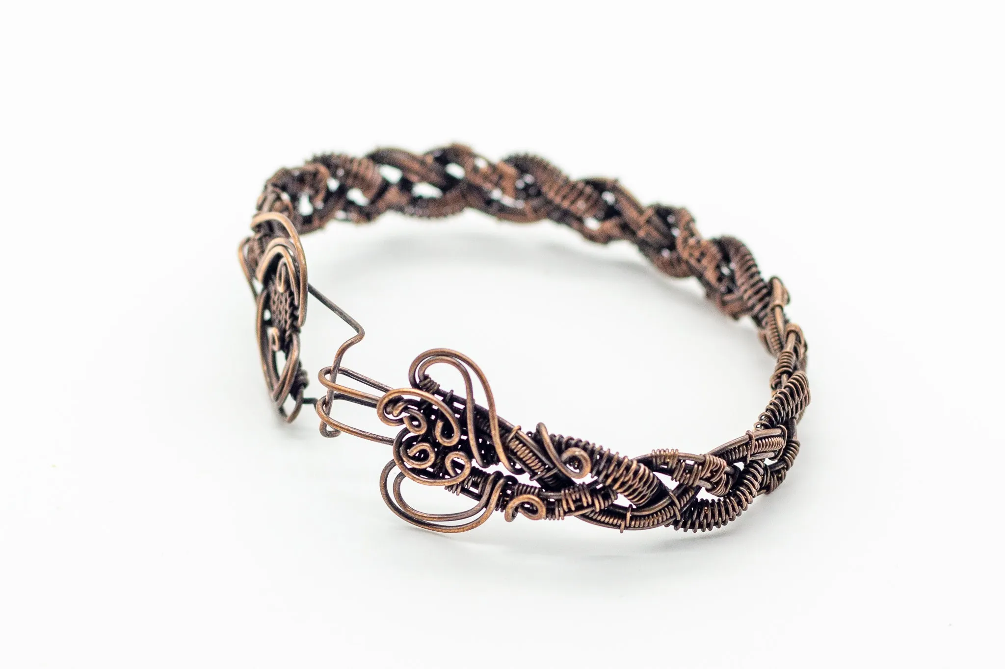 Braided Copper Statement Bracelet
