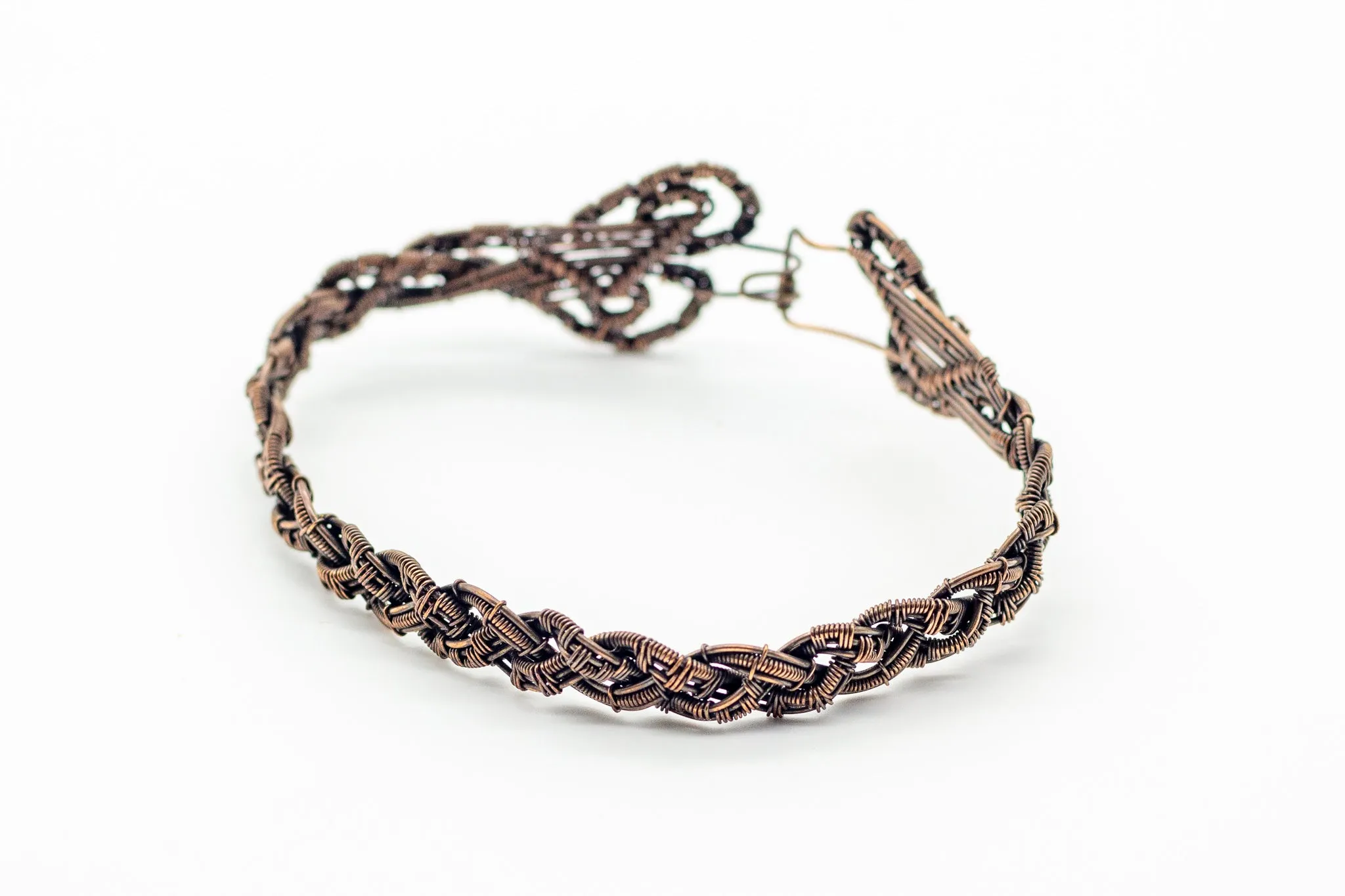 Braided Copper Statement Bracelet