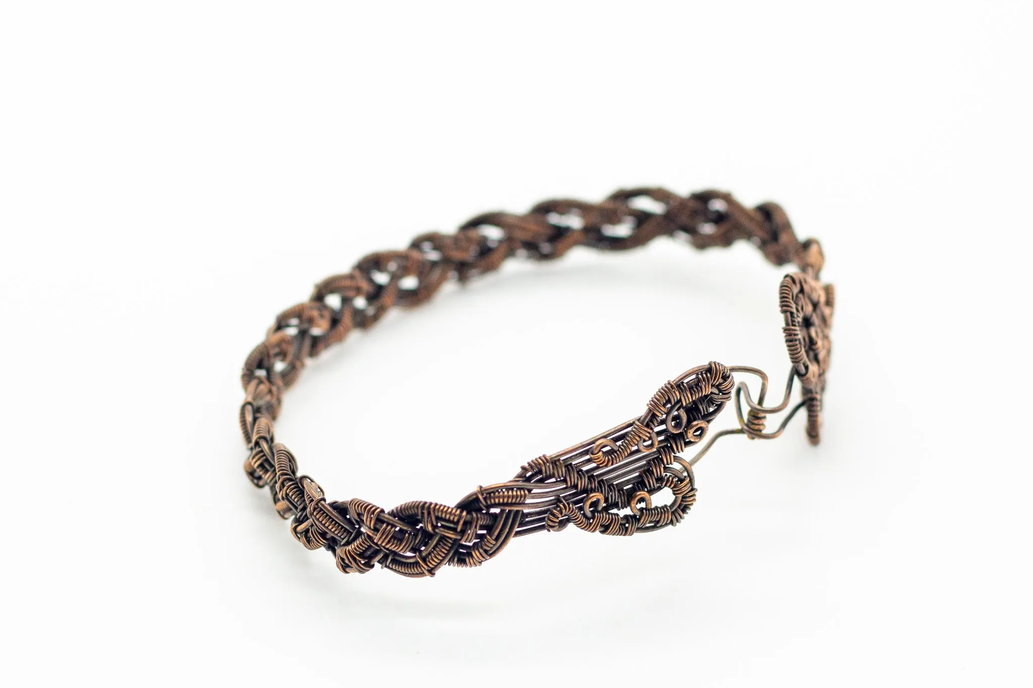 Braided Copper Statement Bracelet