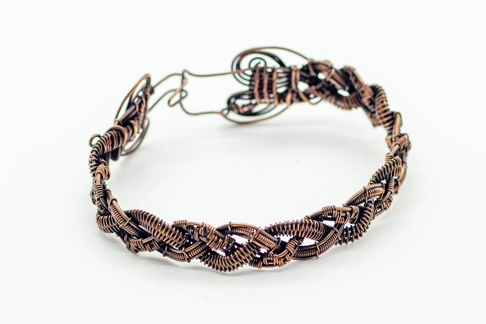 Braided Copper Statement Bracelet