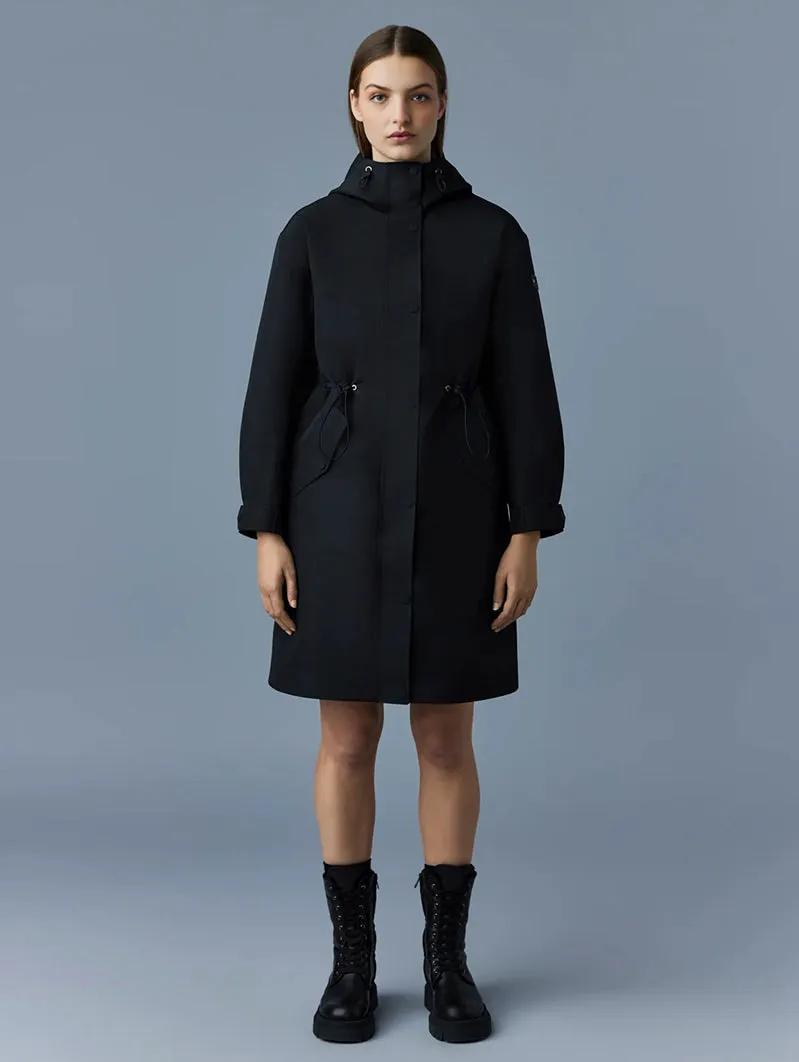 BREER Long 2-in-1 Rain Parka with Removable Liner Black