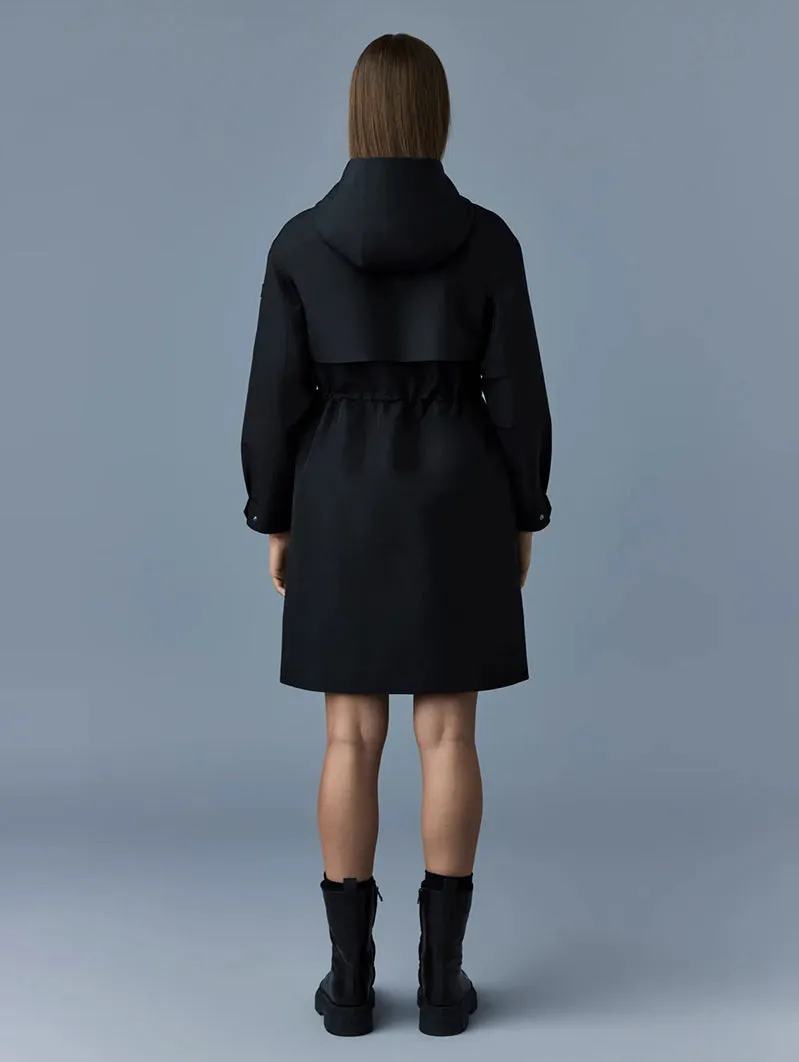 BREER Long 2-in-1 Rain Parka with Removable Liner Black
