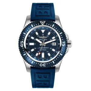 Breitling Superocean II Blue Silicone Strap Blue Dial Automatic Watch for Gents - Y1739316/C959/158S/A20SS.1