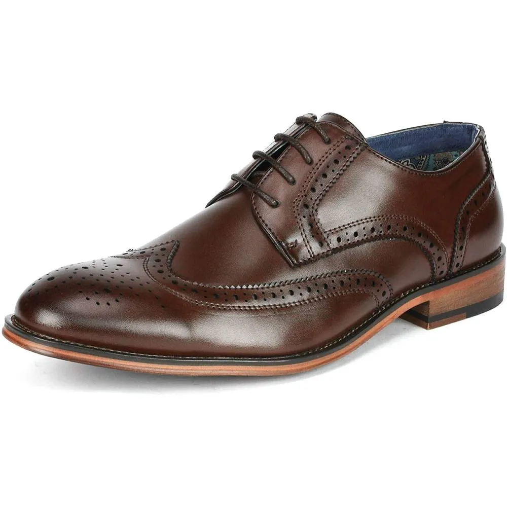 Bruno Marc Men's Leather Lined Dress Oxfords Shoes | Multiple Colors