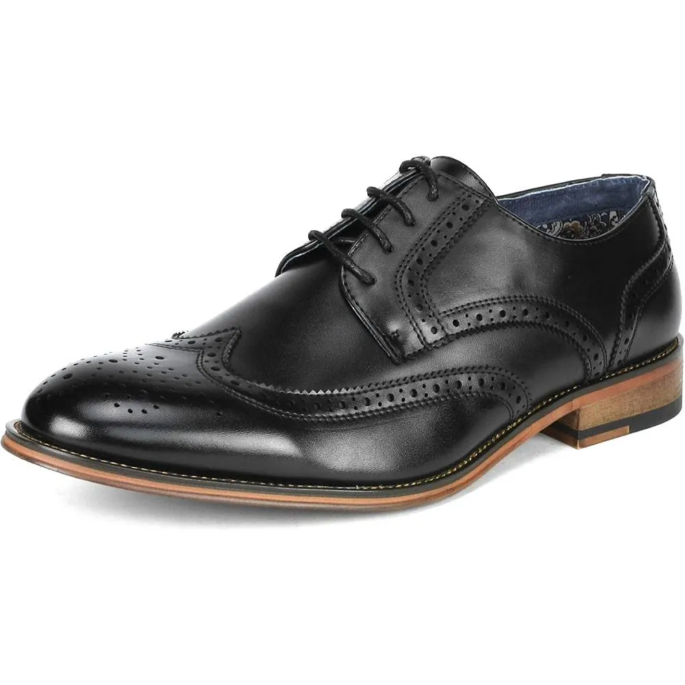 Bruno Marc Men's Leather Lined Dress Oxfords Shoes | Multiple Colors