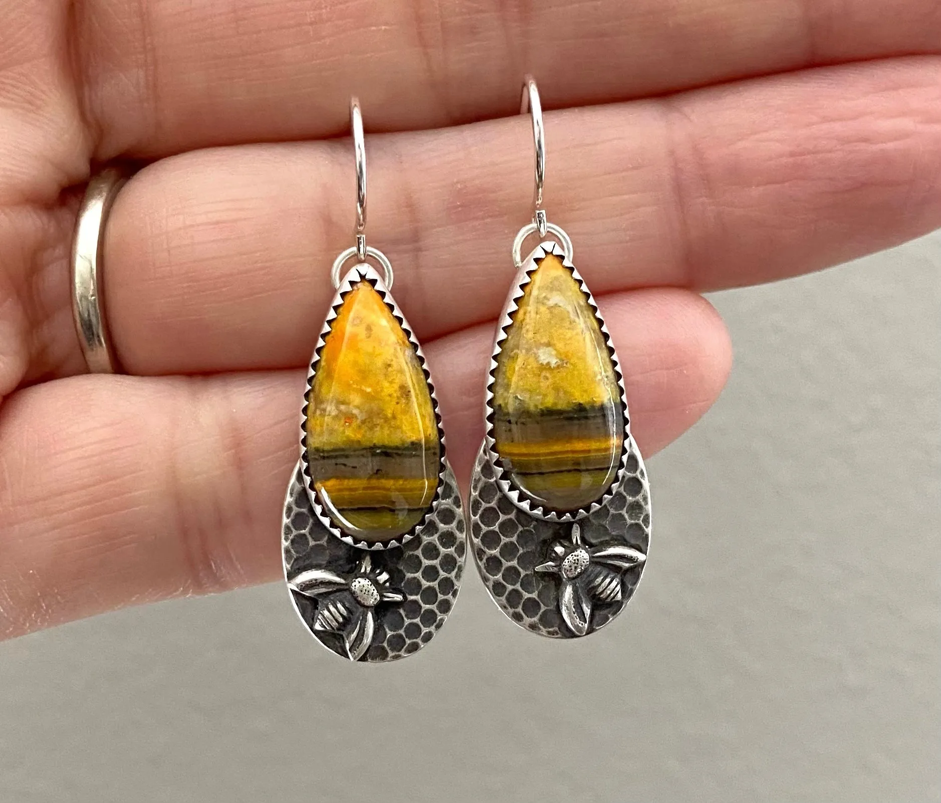 Bumblebee Jasper Bee Earrings