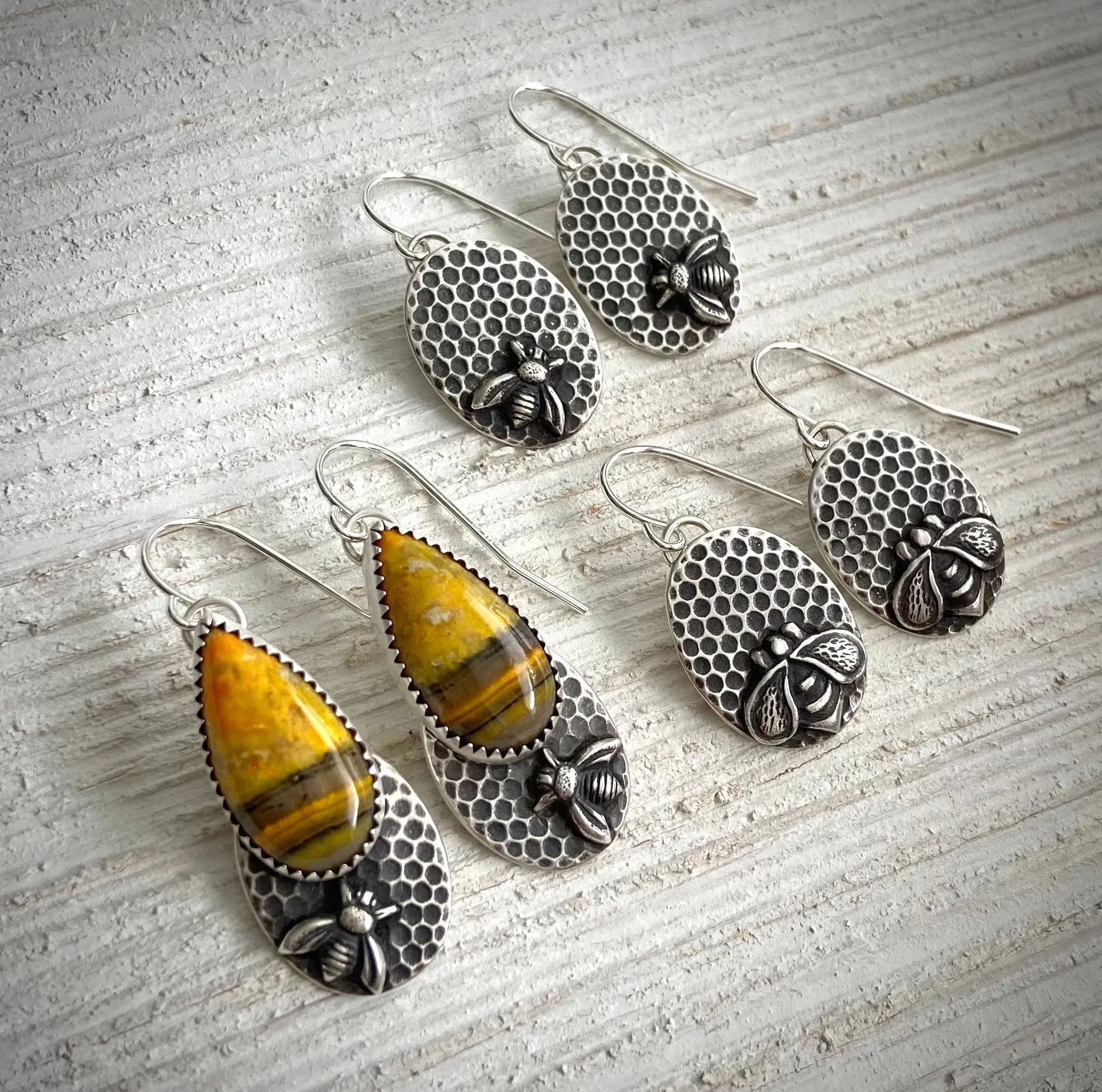 Bumblebee Jasper Bee Earrings