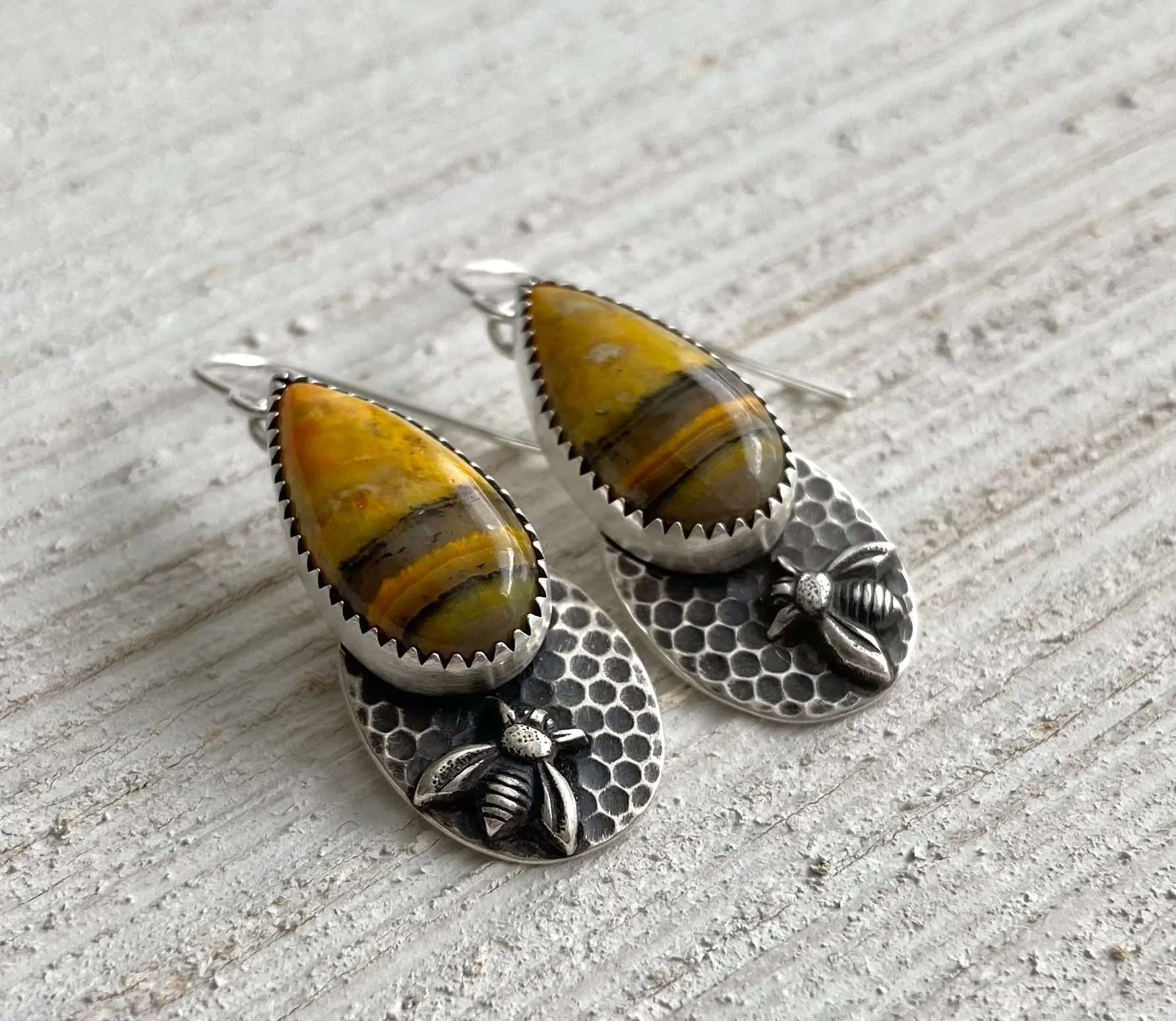 Bumblebee Jasper Bee Earrings
