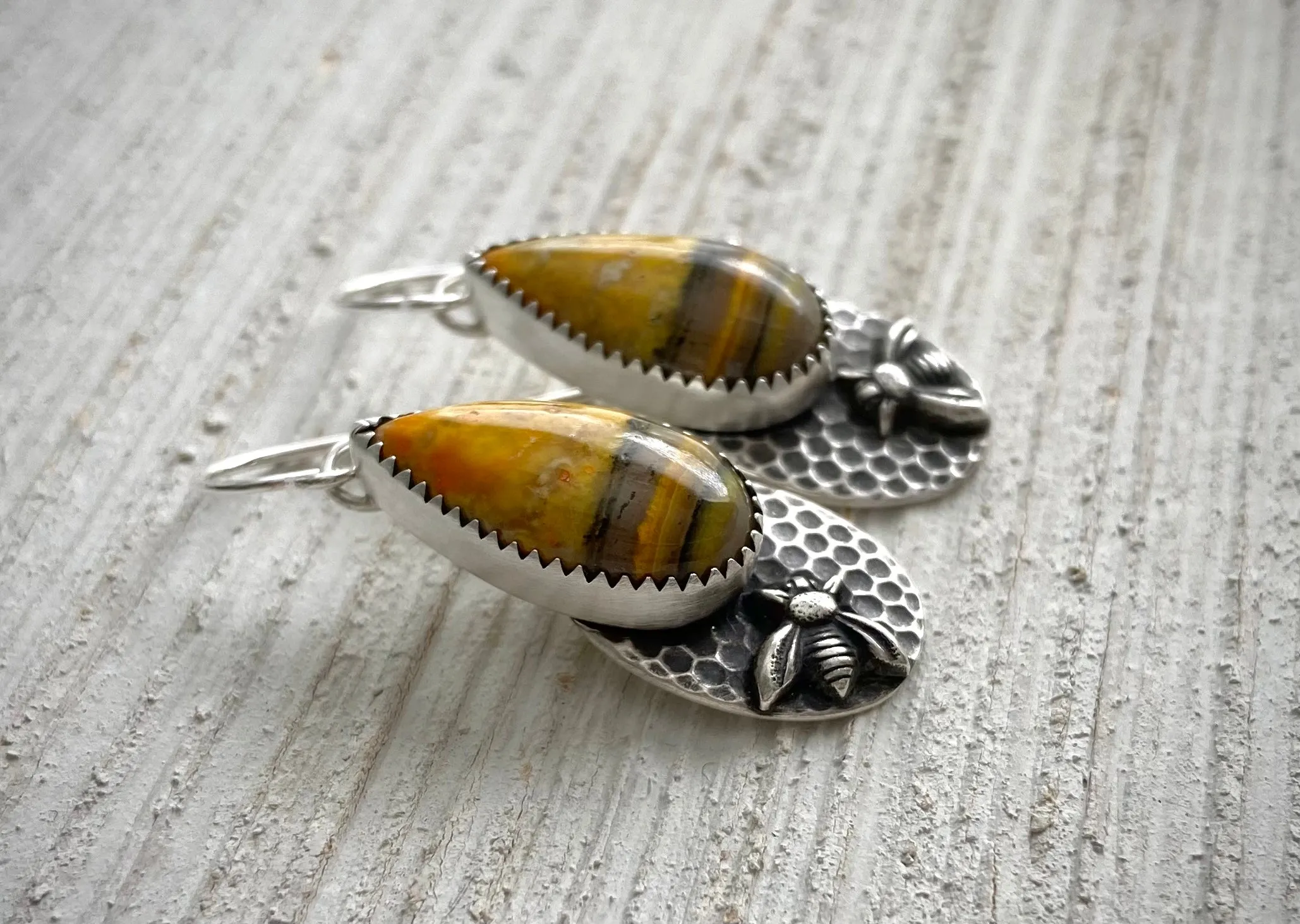 Bumblebee Jasper Bee Earrings