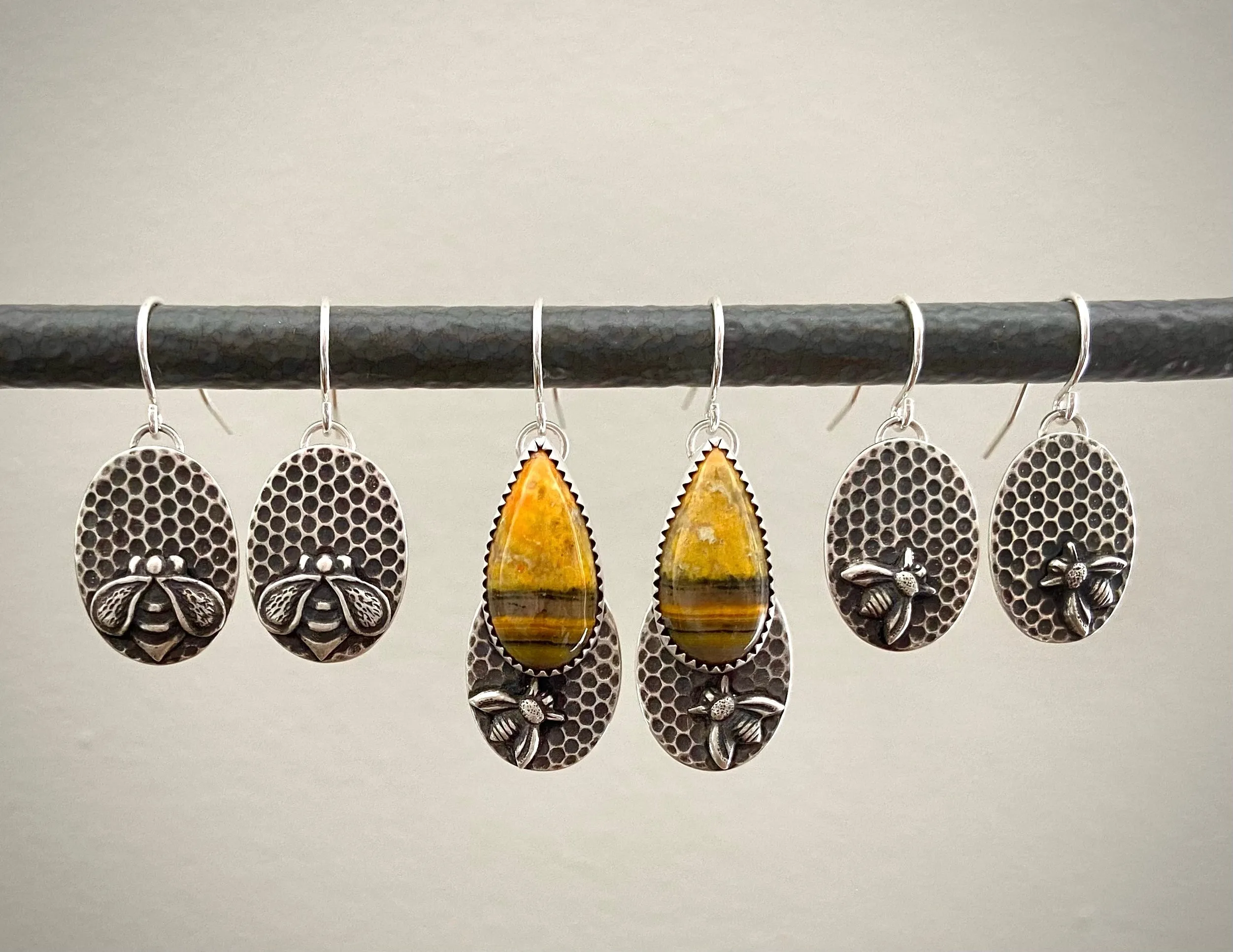Bumblebee Jasper Bee Earrings