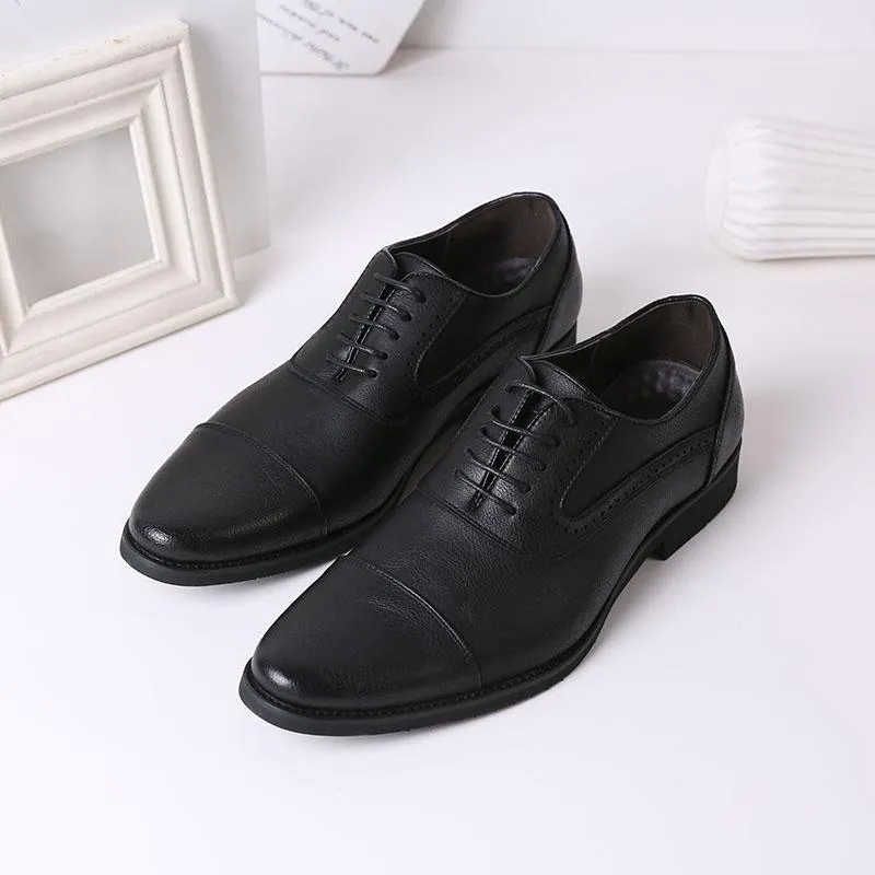 Business Dress Men Formal Shoes Wedding Pointed Toe Fashion Leather Shoes Flats Oxford Shoes for Men