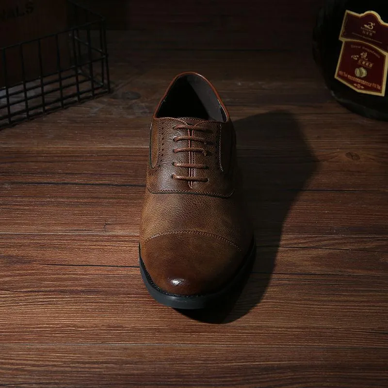 Business Dress Men Formal Shoes Wedding Pointed Toe Fashion Leather Shoes Flats Oxford Shoes for Men