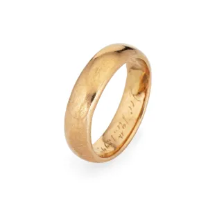 c1899 Antique Victorian Wedding Band Sz 5 Vintage Ring 18k Yellow Gold 5mm